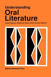 Cover of: Understanding Oral Literature