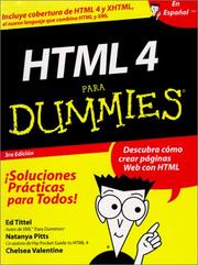 Cover of: Html Para Dummies/html For Dummies (Para Dummies) by IDG