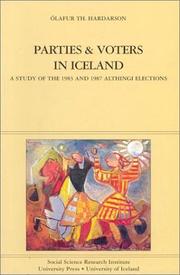 Cover of: Parties and Voters in Iceland: A Study of the 1983 and 1987 Althingi Elections