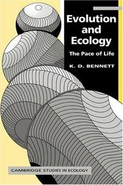 Cover of: Evolution and Ecology by K. D. Bennett