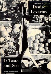 Cover of: O Taste and See by Denise Levertov
