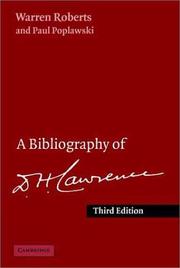 Cover of: A bibliography of D.H. Lawrence