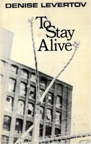 Cover of: To Stay Alive by Denise Levertov