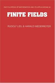 Finite fields by Rudolf Lidl