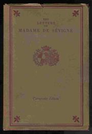 Cover of: The letters of Madame de Sévigné by Marie de Rabutin-Chantal