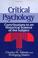 Cover of: Critical psychology