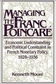 Managing the Franc Poincaré by Kenneth Mouré