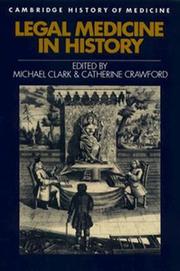 Cover of: Legal medicine in history by edited by Michael Clark and Catherine Crawford.