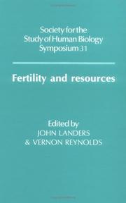 Cover of: Fertility and resources by edited by John Landers and Vernon Reynolds.