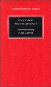 Cover of: Hugh Primas and the Archpoet