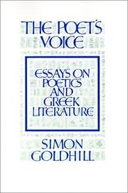 Cover of: The poet's voice: essays on poetics and Greek literature