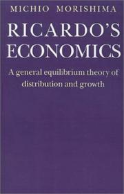 Cover of: Ricardo's Economics by Morishima, Michio