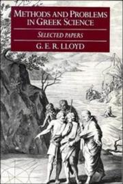 Cover of: Methods and Problems in Greek Science by G. E. R. Lloyd