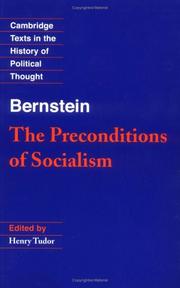 Cover of: The preconditions of socialism
