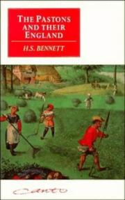 The Pastons and their England by Henry Stanley Bennett
