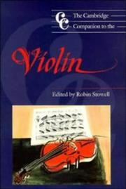 Cover of: The Cambridge companion to the violin