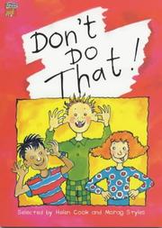 Cover of: Don't Do That! (Cambridge Reading) by Helen Cook, Morag Styles