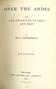 Cover of: Over the Andes by May Crommelin