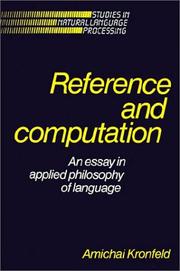Cover of: Reference and computation: an essay in applied philosophy of language