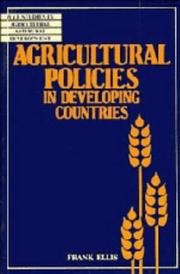 Cover of: Agricultural policies in developing countries