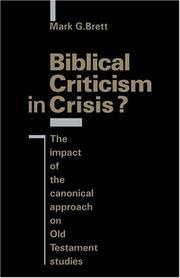 Cover of Biblical Criticism in Crisis?