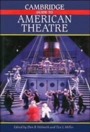Cover of: Cambridge guide to American theatre