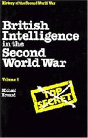 Cover of: British Intelligence in the Second World War
