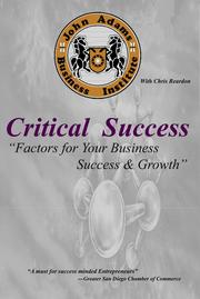 Cover of: Critical Success - "Factors for Your Business Success & Growth"