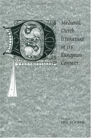 Cover of: Medieval Dutch literature in its European context