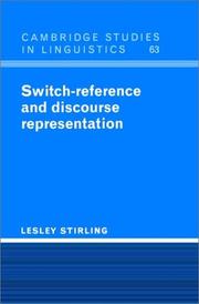 Switch-reference and discourse representation by Lesley Stirling