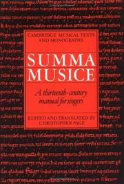 Summa Musice by Christopher Page