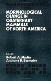 Cover of: Morphological change in Quaternary mammals of North America
