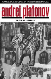 Cover of: Andrei Platonov by Thomas Seifrid