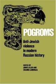 Cover of: Pogroms by John Klier, Shlomo Lambroza