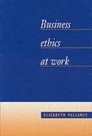 Cover of: Business ethics at work