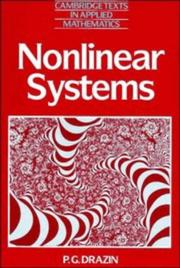 Nonlinear systems by P. G. Drazin