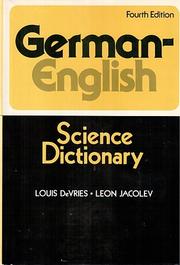 Cover of: German-English science dictionary by Louis De Vries