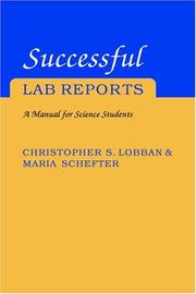 Cover of: Successful lab reports: a manual for science students