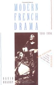 Cover of: Modern French drama, 1940-1990
