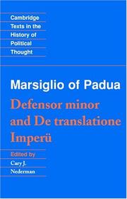 Cover of: Writings on the Empire: Defensor minor and De translatione Imperii