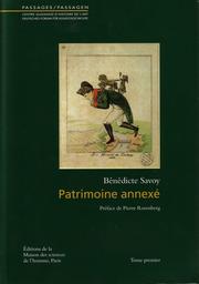 Patrimoine annexé by Bénédicte Savoy