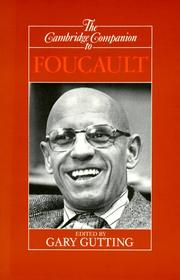 Cover of: The Cambridge companion to Foucault by edited by Gary Gutting.