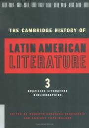 Cover of: The Cambridge history of Latin American literature by edited by Roberto González Echevarría and Enrique Pupo-Walker.