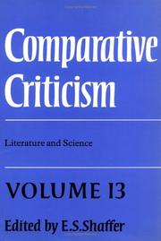 Cover of: Comparative Criticism by E. S. Shaffer