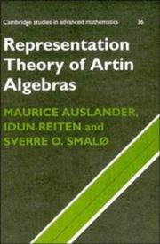 Representation theory of Artin algebras by Maurice Auslander