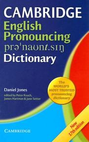 Cover of: English Pronouncing Dictionary by Daniel Jones