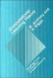 Cover of: Computational learning theory by Martin Anthony