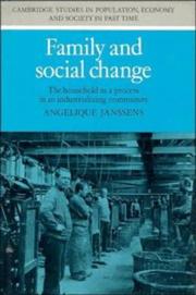 Cover of: Family and social change by Angélique Janssens