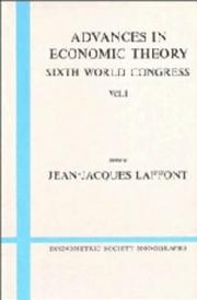Cover of: Advances in economic theory by Econometric Society. World Congress