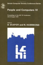 Cover of: People and Computers VI (British Computer Society Conference Series)